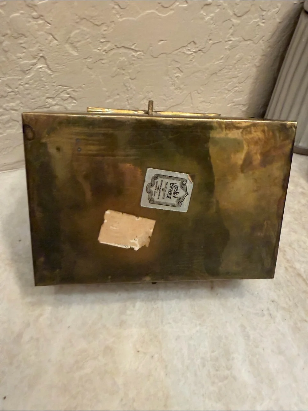 Vintage Enesco brass box 6”